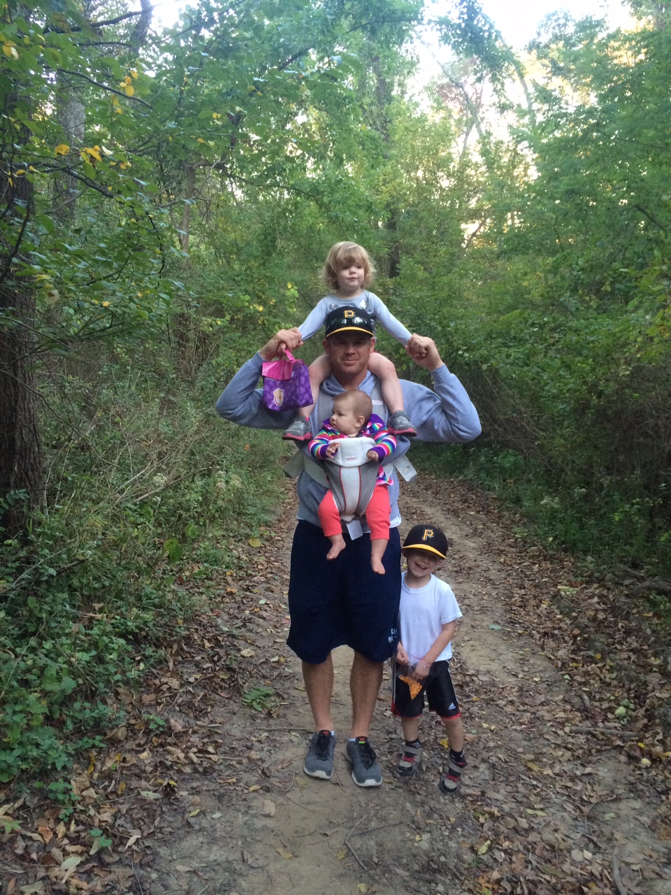 Hiking in the nature reserve behind the baseball complex